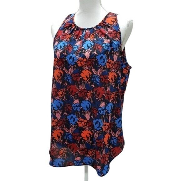 J Crew Factory Womens Floral Sleeveless Top Size 10 - Picture 1 of 4